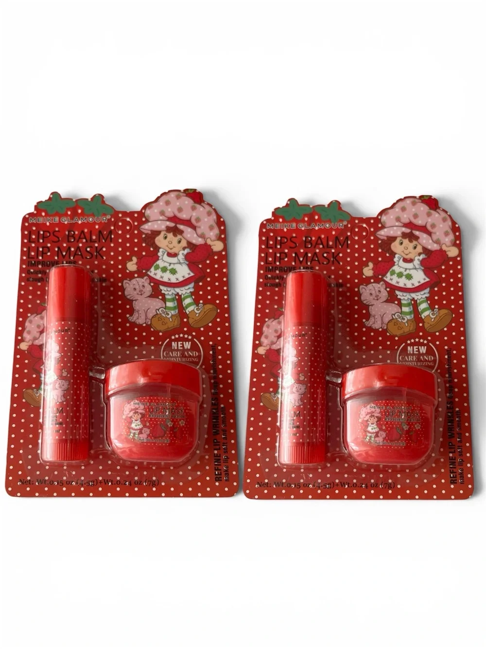 🍓 Strawberry Shortcake Lip Balm & Lip Mask Set Bundle 2 Pack New Sealed